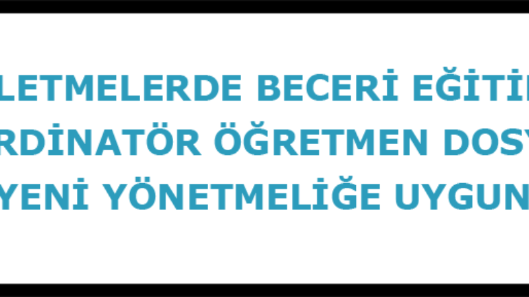 Koordinatör Öğretmen Dosyası