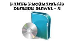 Paket Programlar Sınav Soruları (Deneme Sınavı 2)