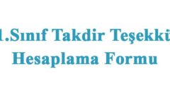 11.Sınıf Takdir Teşekkür Hesaplama