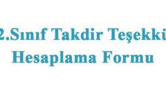 12.Sınıf Takdir Teşekkür Hesaplama
