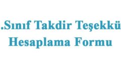 9.Sınıf Takdir Teşekkür Hesaplama
