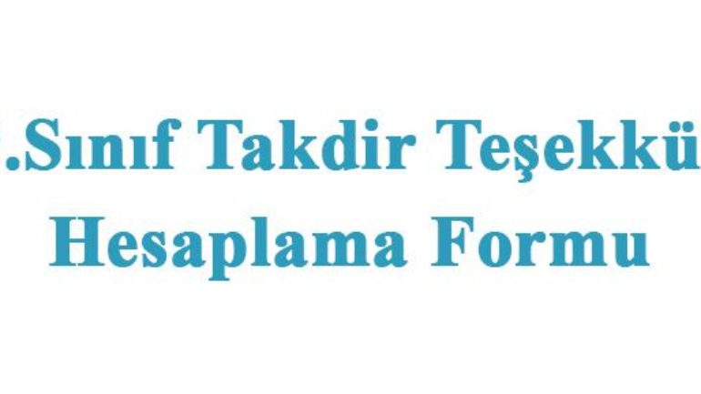 9.Sınıf Takdir Teşekkür Hesaplama