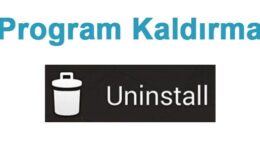 Yüklü Programları Kaldırma